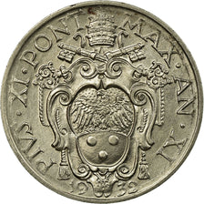 Coin, VATICAN CITY, Pius XI, 20 Centesimi, 1932, Rome, MS(60-62), Nickel, KM:3