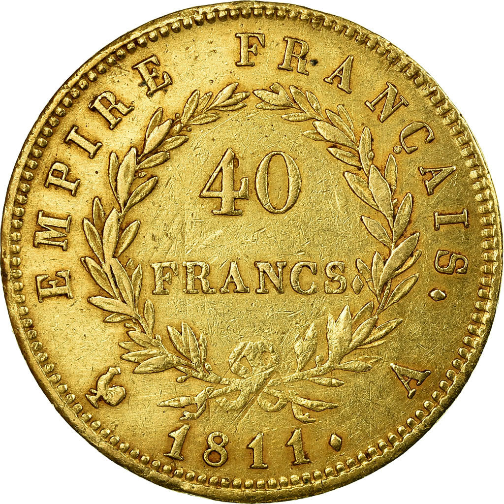 Münze, Frankreich, Napoléon I, 40 Francs, 1811, Paris, SS, Gold, KM:696.1