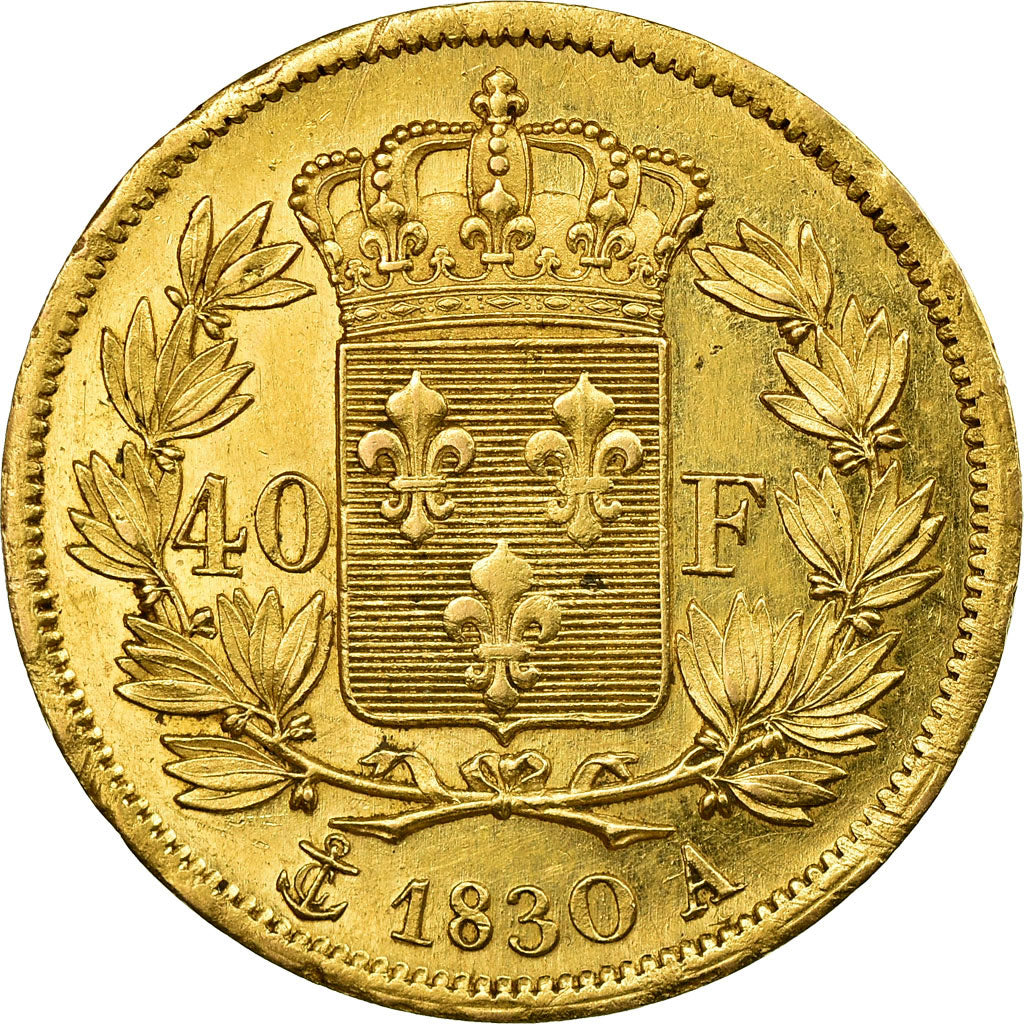 Munten, Frankrijk, Charles X, 40 Francs, 1830, Paris, PR, Goud, KM:721.1