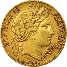 Coin, France, Cérès, 20 Francs, 1851, Paris, EF(40-45), Gold, KM:762