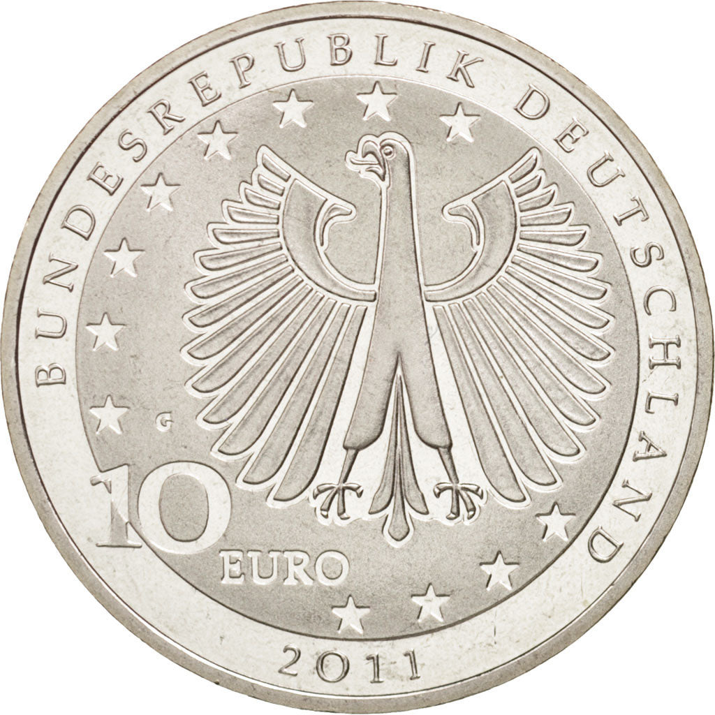 GERMANY - FEDERAL REPUBLIC, 10 Euro, 2011, Silver, KM:295