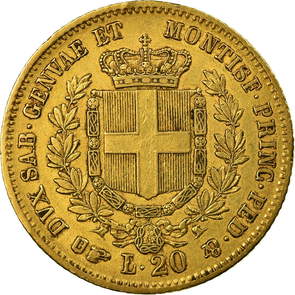 Münze, Italien Staaten, SARDINIA, Vittorio Emanuele II, 20 Lire, 1851, Torino