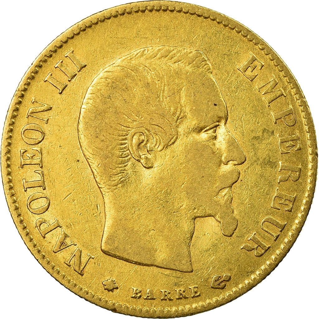 Moneta, Francia, Napoleon III, Napoléon III, 10 Francs, 1859, Strasbourg, MB+