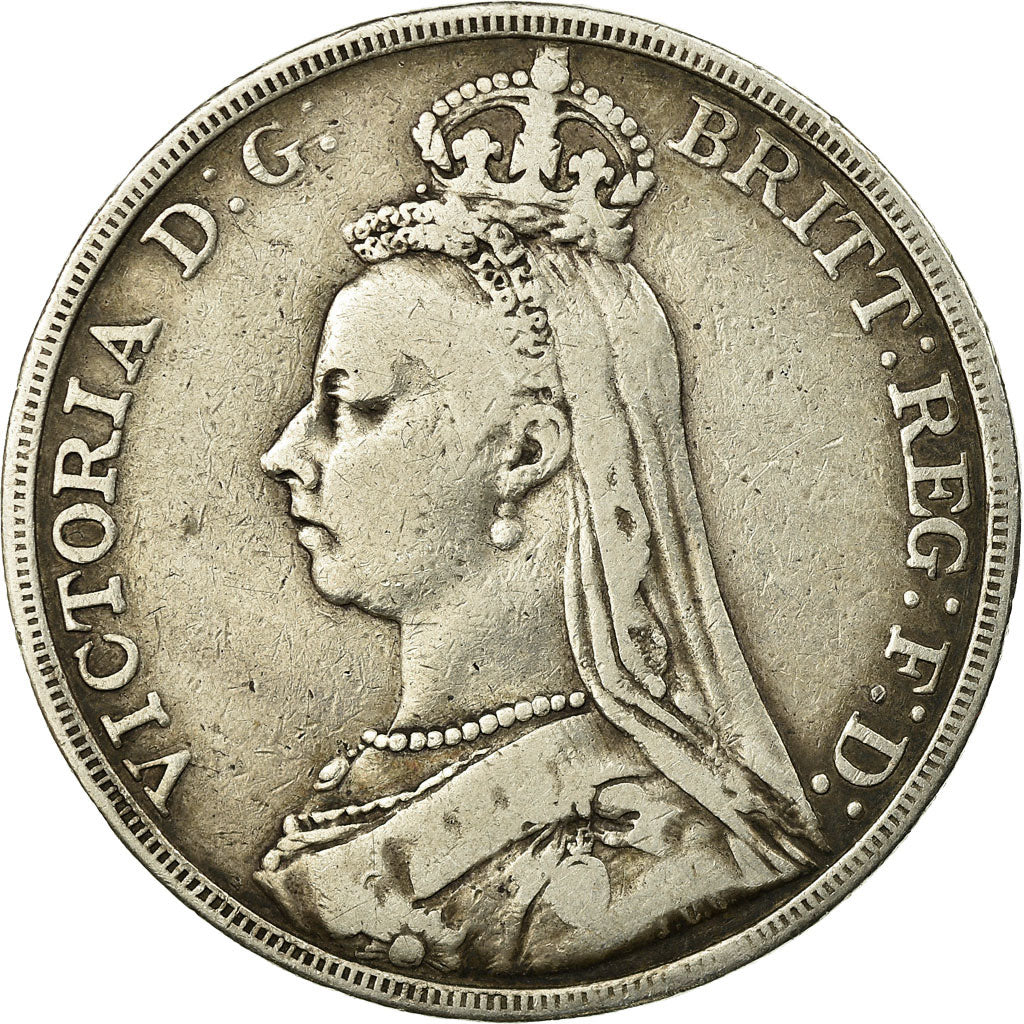 Coin, Great Britain, Victoria, Crown, 1892, VF(20-25), Silver, KM:765