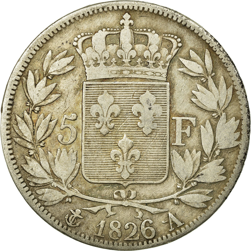 Münze, Frankreich, Charles X, 5 Francs, 1826, Paris, S+, Silber, KM:720.1