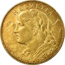 Münze, Schweiz, 10 Francs, 1913, Bern, VZ, Gold, KM:36