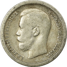 Moneta, Russia, Nicholas II, 50 Kopeks, 1897, Paris, MB, Argento, KM:58.1