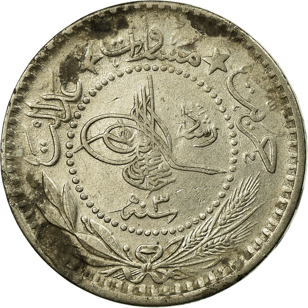 Coin, Turkey, Muhammad V, 10 Para, 1911, Qustantiniyah, EF(40-45), Nickel
