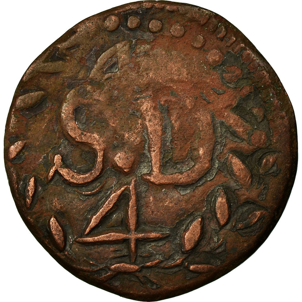 Moneta, Repubblica domenicana, SANTO DOMINGO, 1/4 Réal, 1810-20, MB, Rame, KM:2