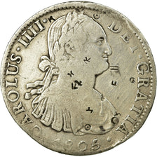 Coin, Mexico, Charles IV, 8 Reales, 1805, Mexico City, Chinese chopmarks