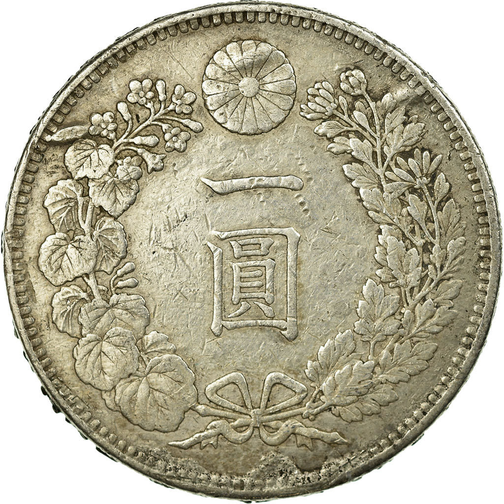 Coin, Japan, Mutsuhito, Yen, 1893, VF(30-35), Silver, KM:A25.3