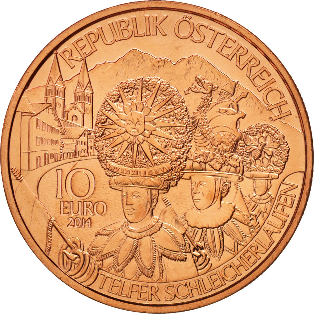 Austria, 10 Euro, 2014, MS(65-70), Bronze, KM:New