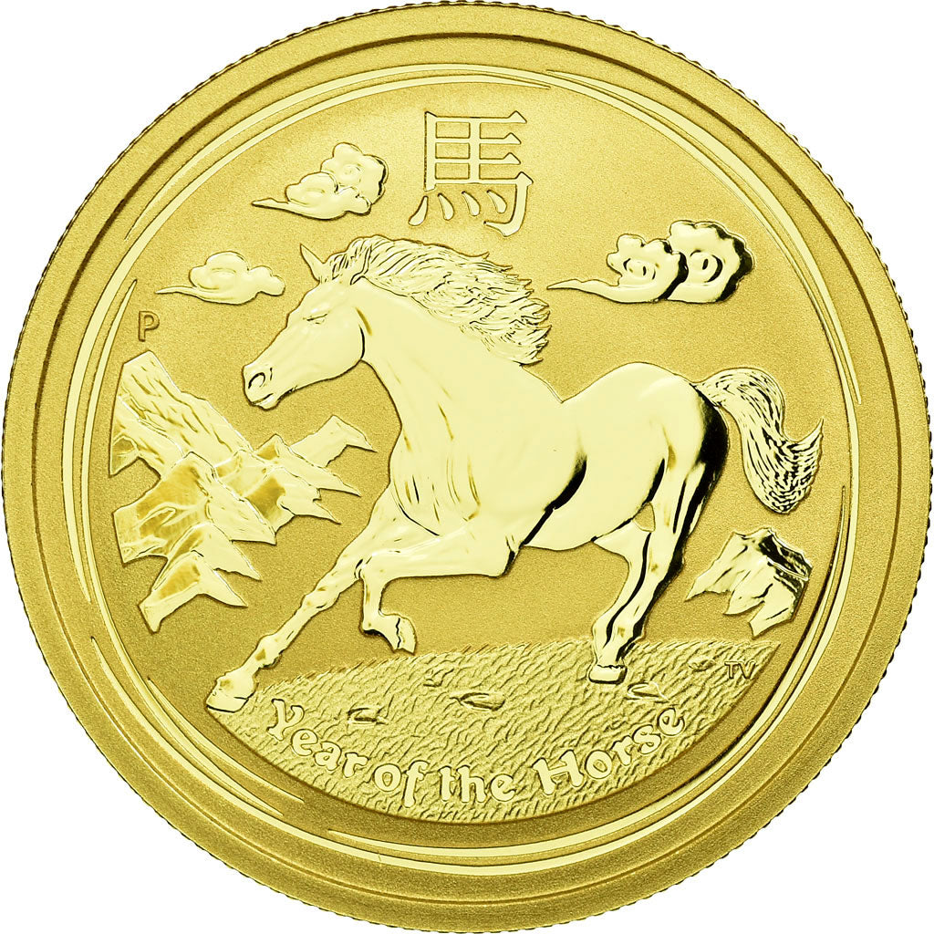 Moneta, Australia, Elizabeth II, Lunar, 50 Dollars, 2014, Perth, FDC, Oro