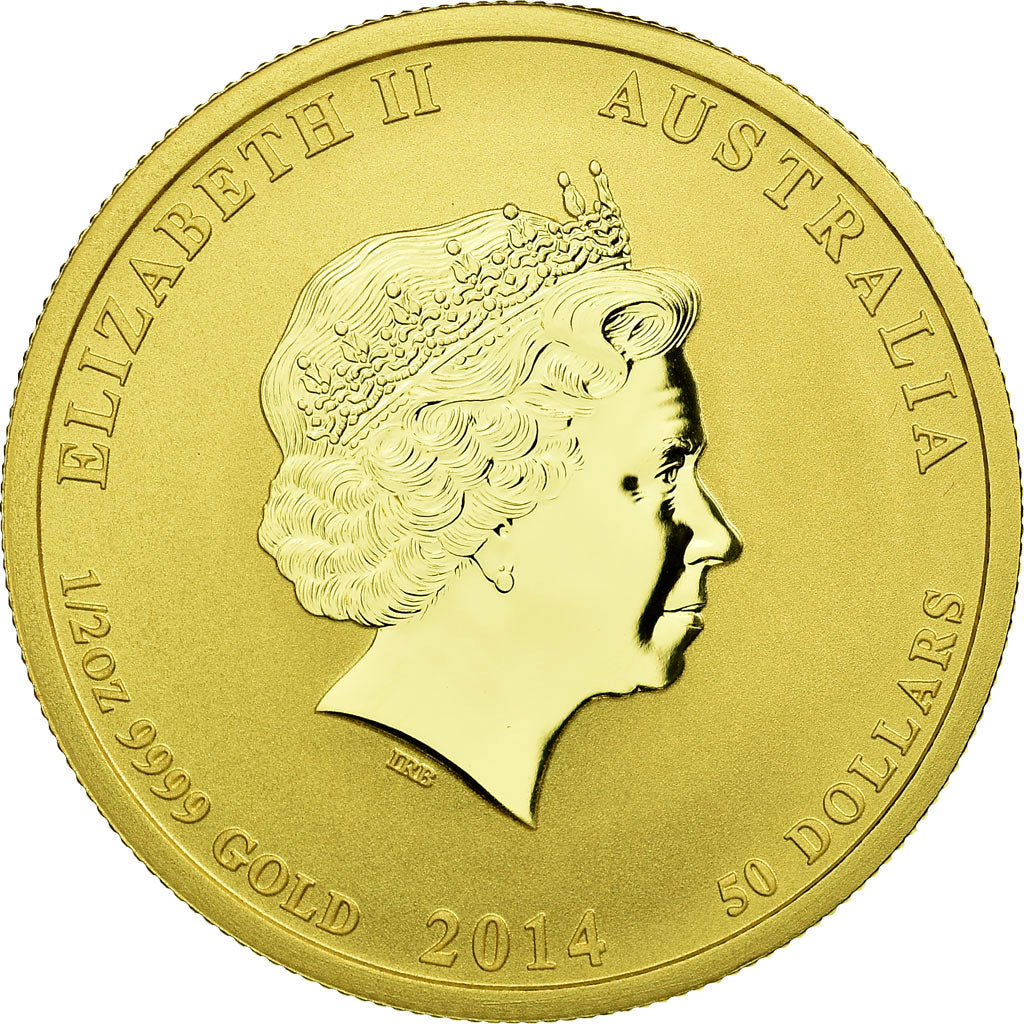 Moneta, Australia, Elizabeth II, Lunar, 50 Dollars, 2014, Perth, FDC, Oro