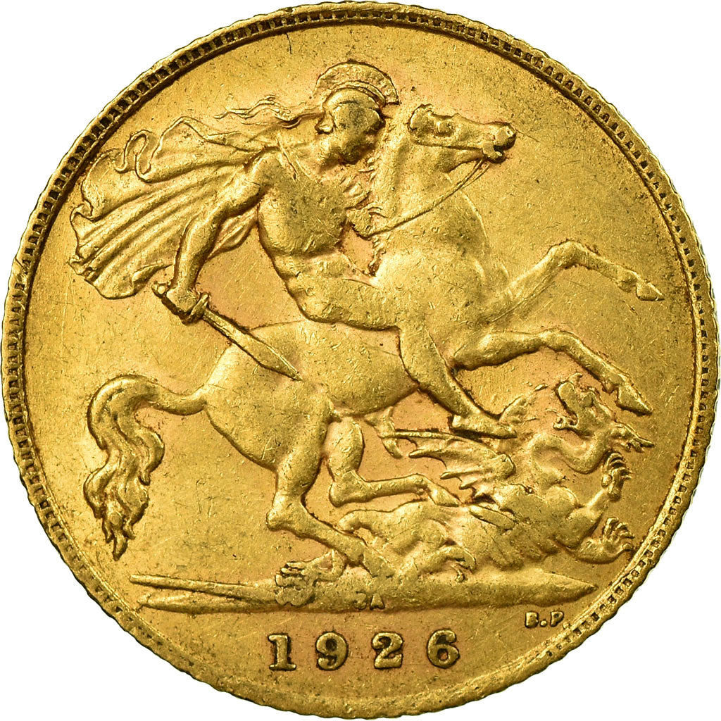 Munten, Zuid Afrika, George V, 1/2 Sovereign, 1926, Pretoria, ZF, Goud, KM:20