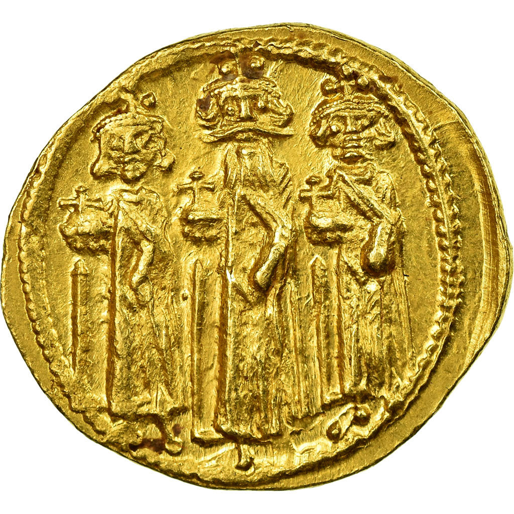 Coin, Heraclius, Constantine, Solidus, 638-639, Constantinople, AU(55-58), Gold