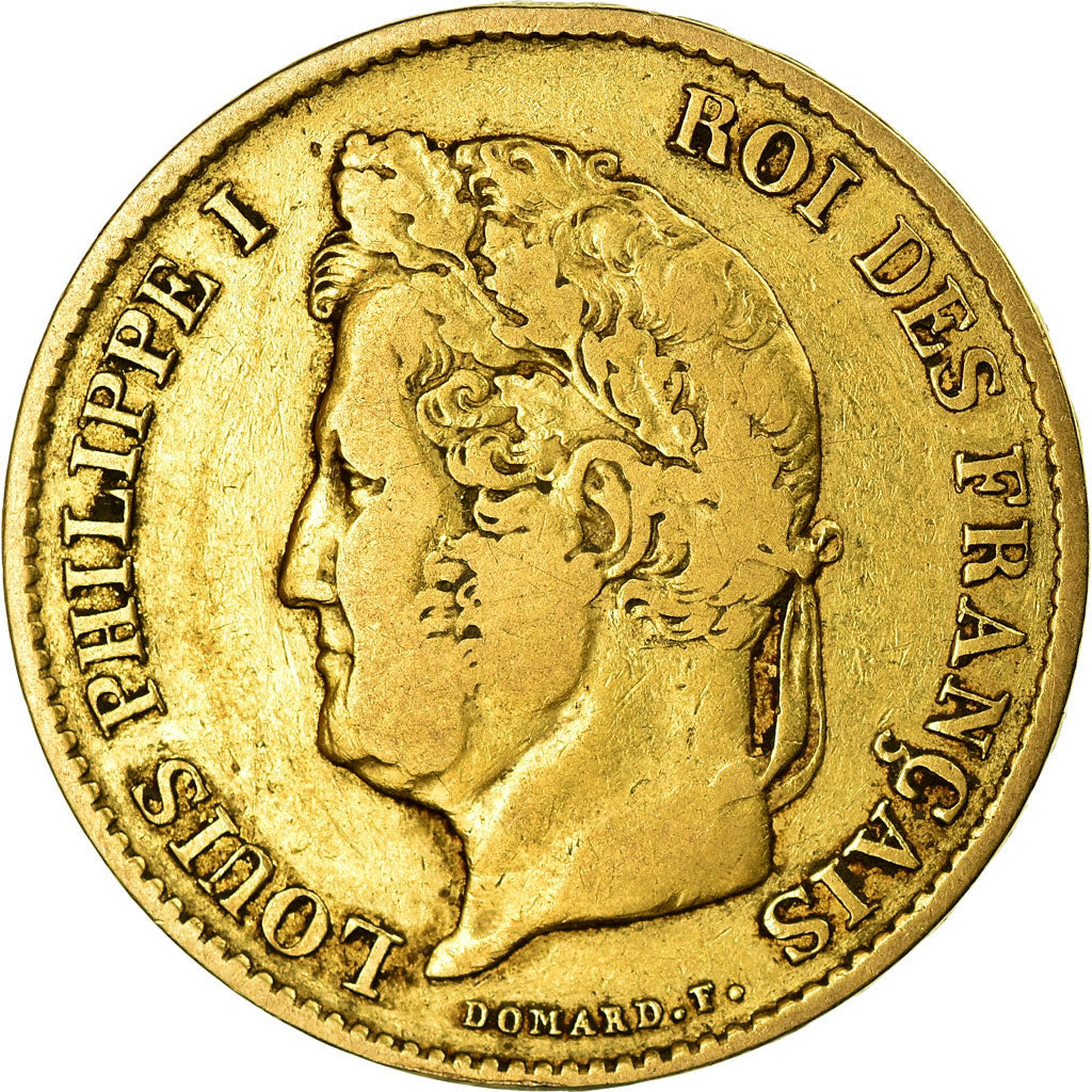 Coin, France, Louis-Philippe, 40 Francs, 1834, Paris, VF(30-35), Gold, KM:747.1