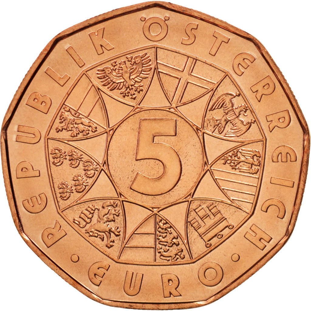 Austria, 5 Euro, 2015, MS(65-70), Bronze, KM:New