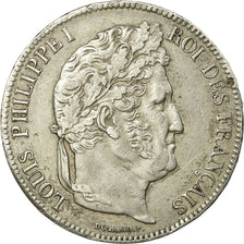 Moneta, Francia, Louis-Philippe, 5 Francs, 1837, Lille, BB, Argento, KM:749.13