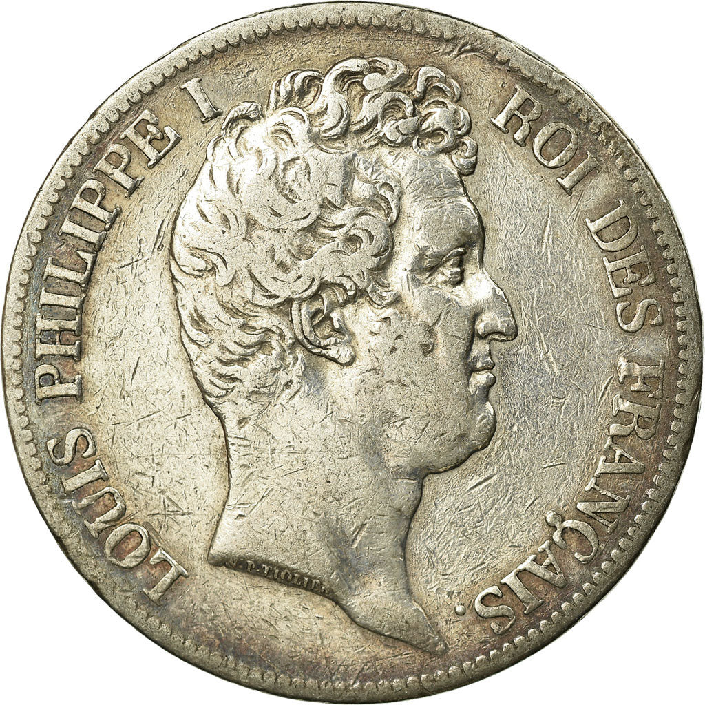 Coin, France, Louis-Philippe, 5 Francs, 1831, Lyon, VF(30-35), Silver, KM:735.4