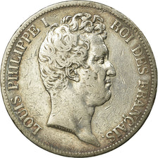 Coin, France, Louis-Philippe, 5 Francs, 1831, Lyon, VF(30-35), Silver, KM:735.4