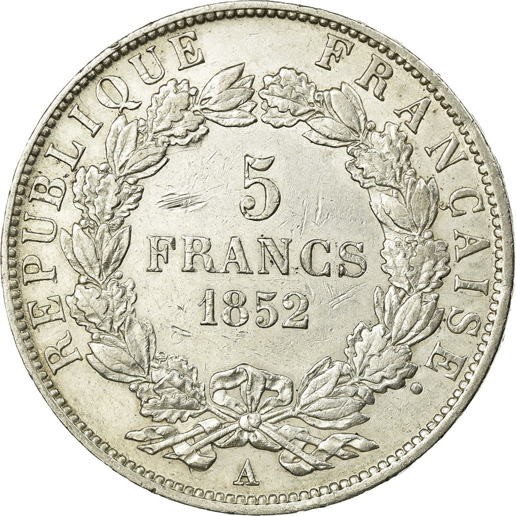 Coin, France, Napoléon III, 5 Francs, 1852, Paris, EF(40-45), Silver, KM 773.1