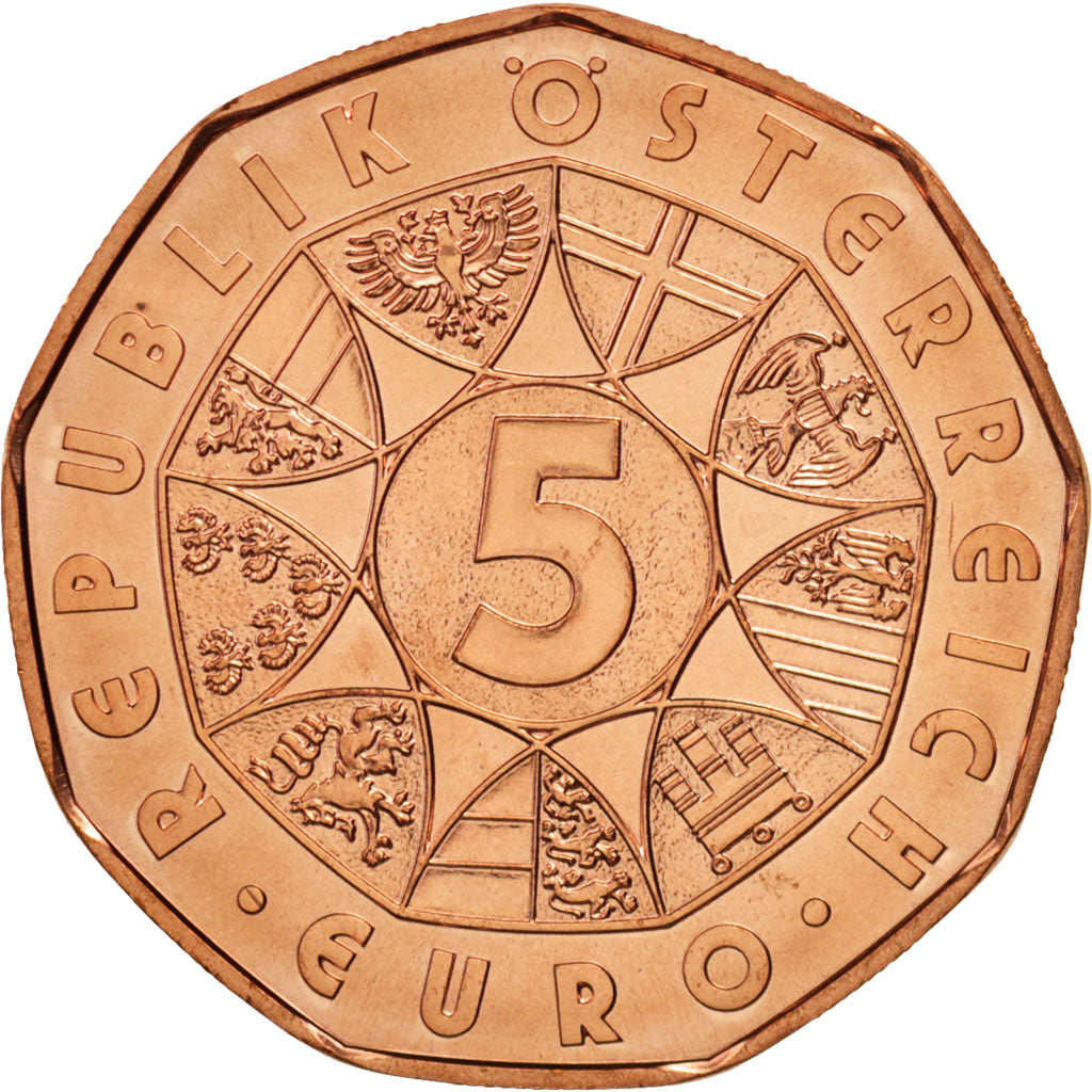 Austria, 5 Euro, 2015, FDC, Bronzo, KM:New
