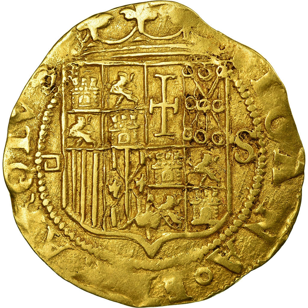 Coin, Spain, Jeanne et Charles, Escudo, Seville, EF(40-45), Gold