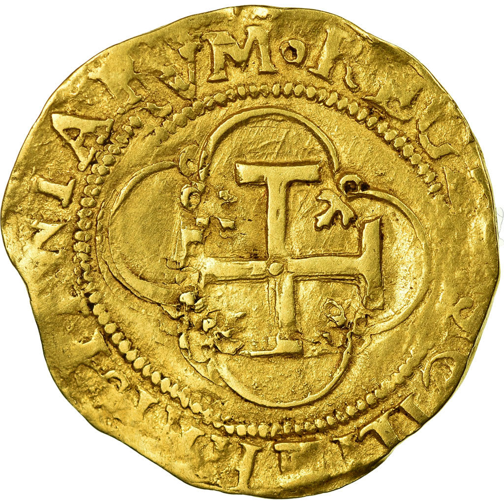 Coin, Spain, Jeanne et Charles, Escudo, Seville, EF(40-45), Gold