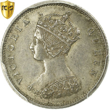 Moneta, Hong Kong, Victoria, 10 Cents, 1863/33, PCGS, AU58, AU(55-58), Srebro