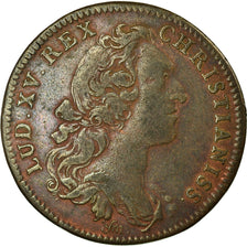 França, Jeton, Colonies françaises de l'Amérique, Luís XV, 1755, EF(40-45)