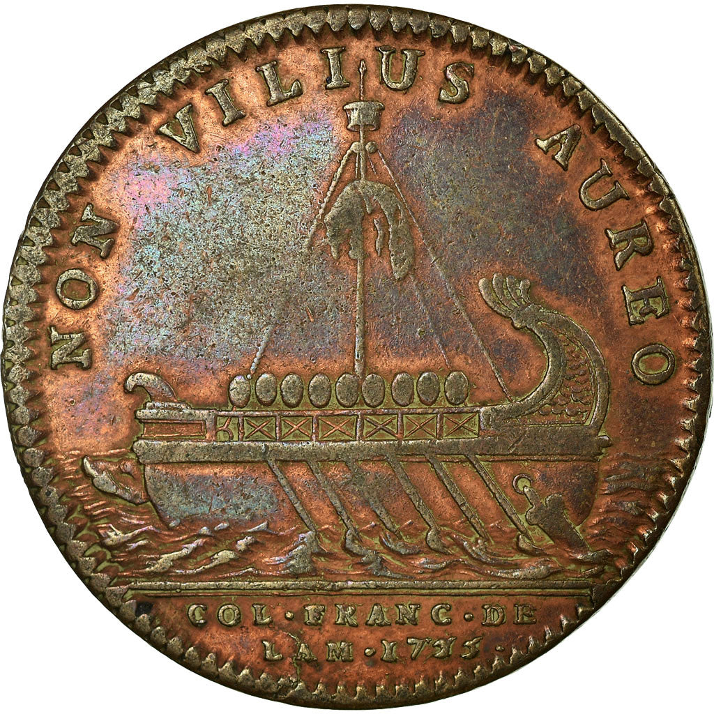 França, Jeton, Colonies françaises de l'Amérique, Luís XV, 1755, EF(40-45)