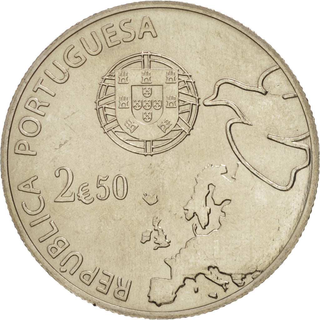 Portugal, 2-1/2 Euro, 2015, Copper-nickel, KM:New