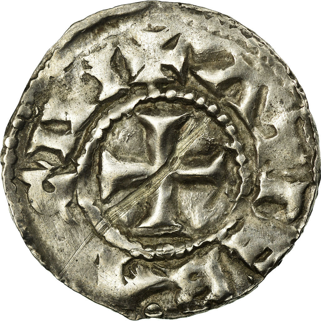 Coin, France, Charles le Simple, Denarius, 897-922, Arras, VF(30-35), Silver