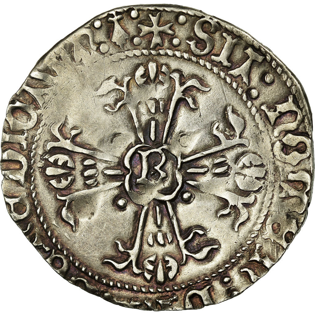 Moneta, Francia, Bretagne, François II, Gros à l'écu, Rennes, BB+, Argento