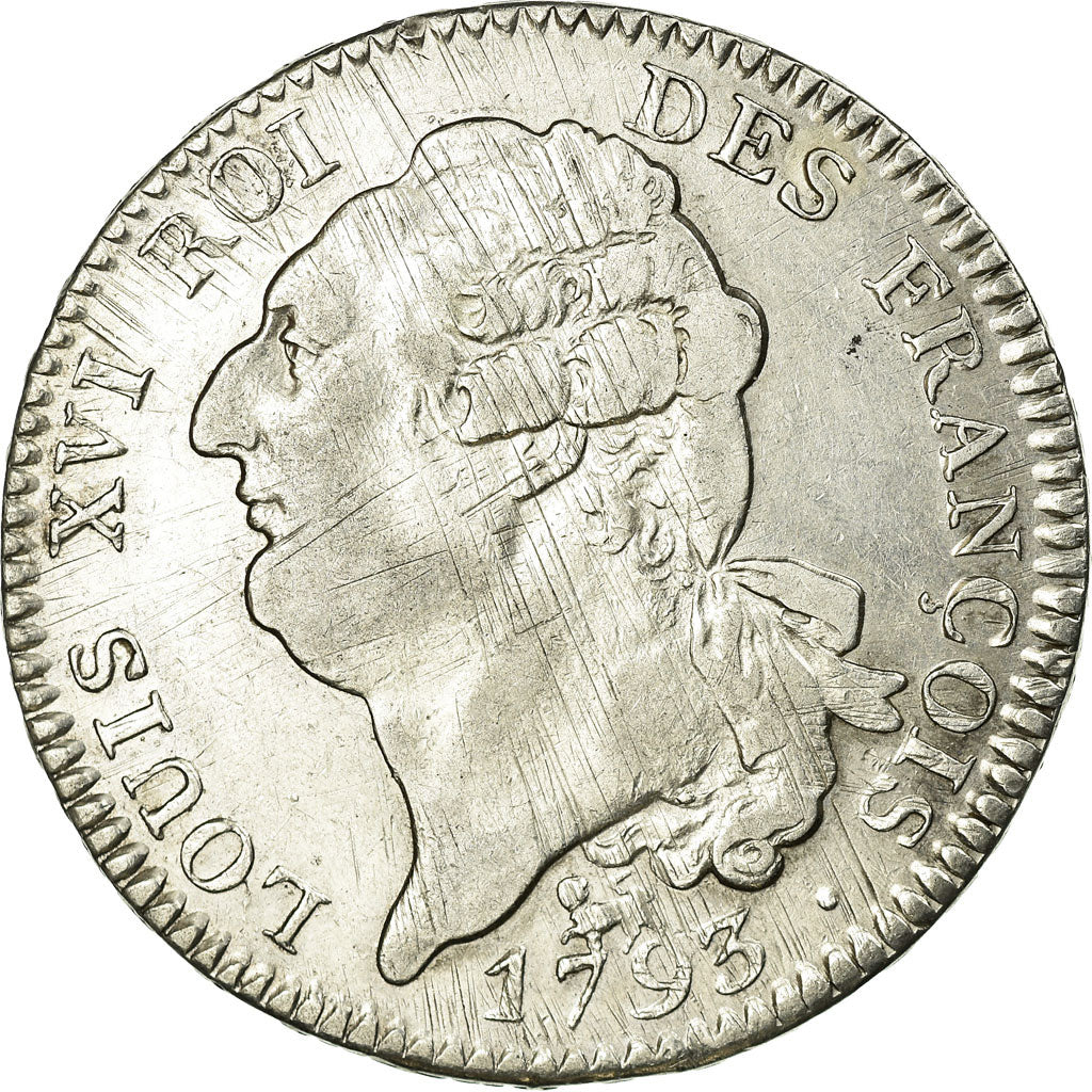 Moeda, França, Louis XVI, Écu de 6 livres françois, ECU, 6 Livres, 1793