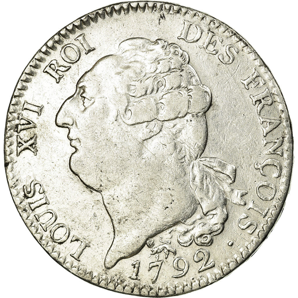 Moeda, França, Louis XVI, Écu de 6 livres françois, ECU, 6 Livres, 1792