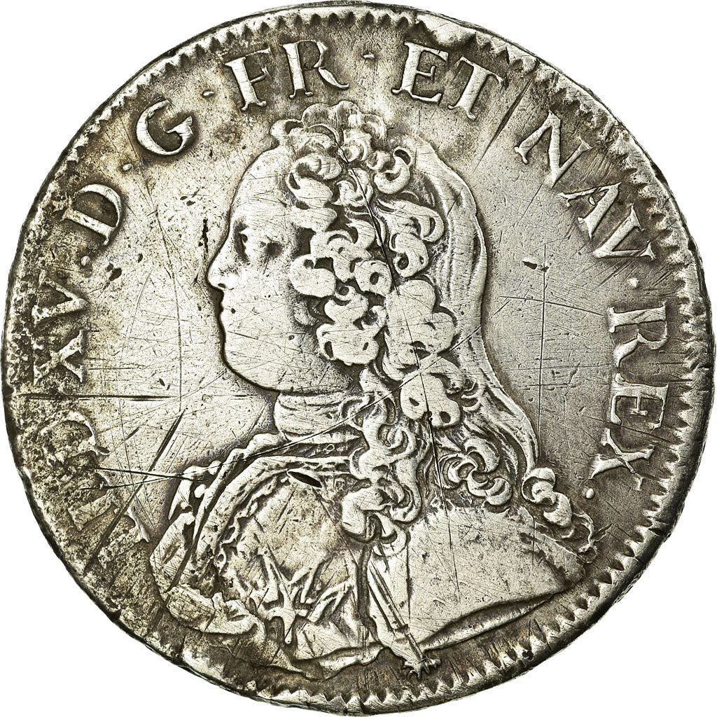 Moneta, Francia, Louis XV, Écu aux branches d'olivier, Ecu, 1730, Paris, MB+