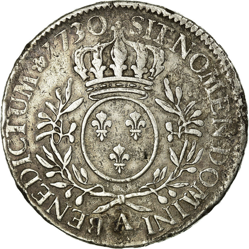 Moneta, Francia, Louis XV, Écu aux branches d'olivier, Ecu, 1730, Paris, MB+