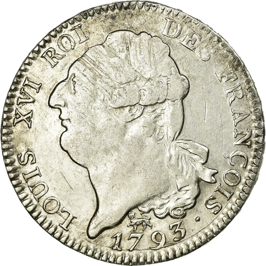 Moeda, França, Louis XVI, Écu de 6 livres françois, ECU, 6 Livres, 1793