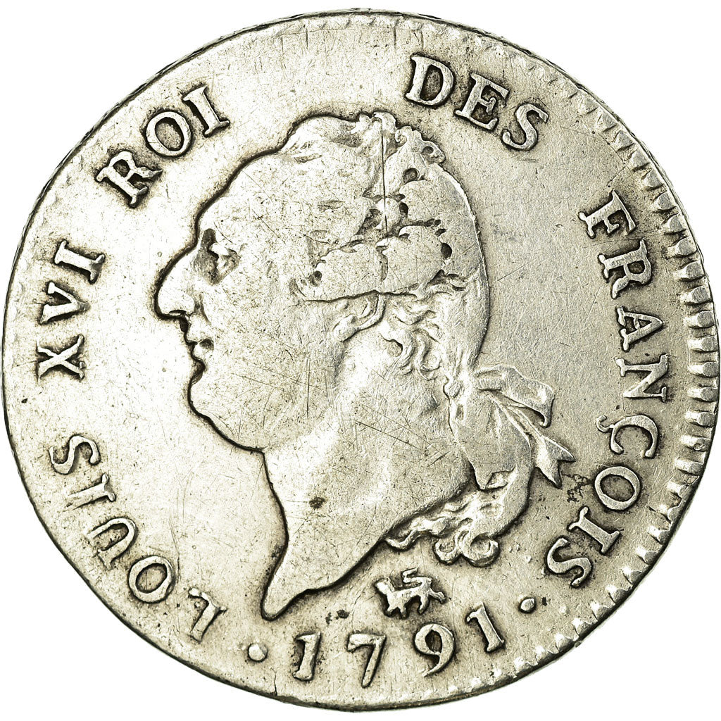 Coin, France, Louis XVI, 30 sols françois, 30 Sols, 1791, Paris, VF(30-35)
