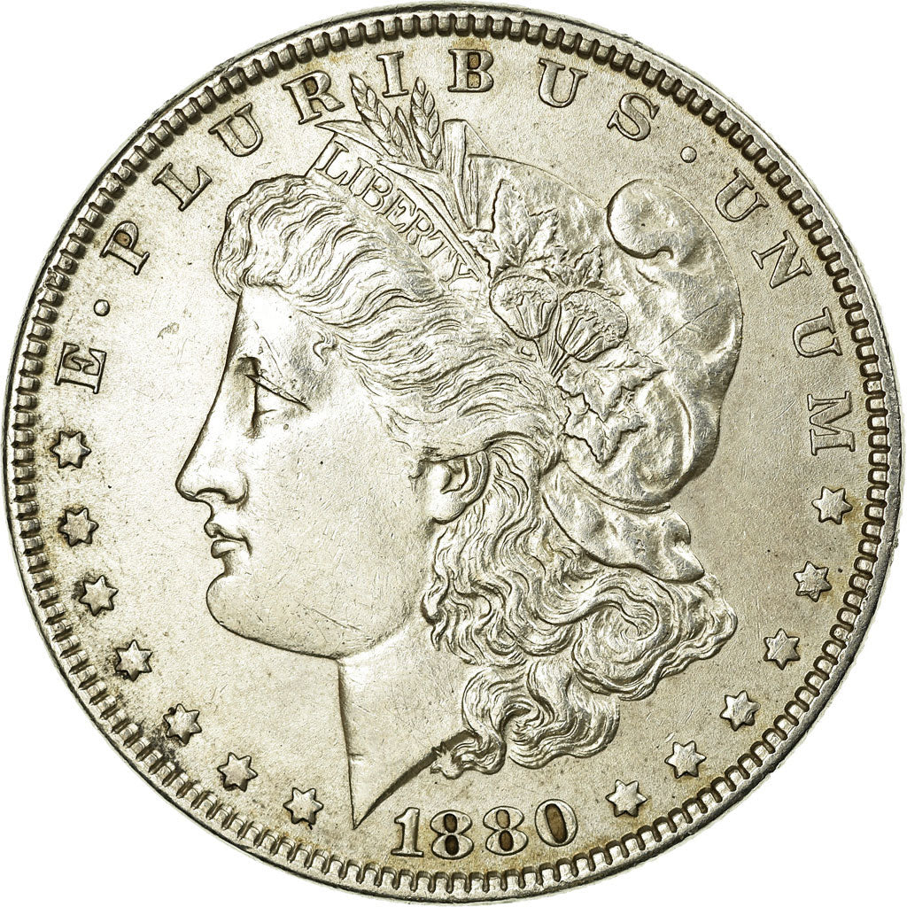 Coin, United States, Morgan Dollar, Dollar, 1880, Philadelphia, AU(55-58)