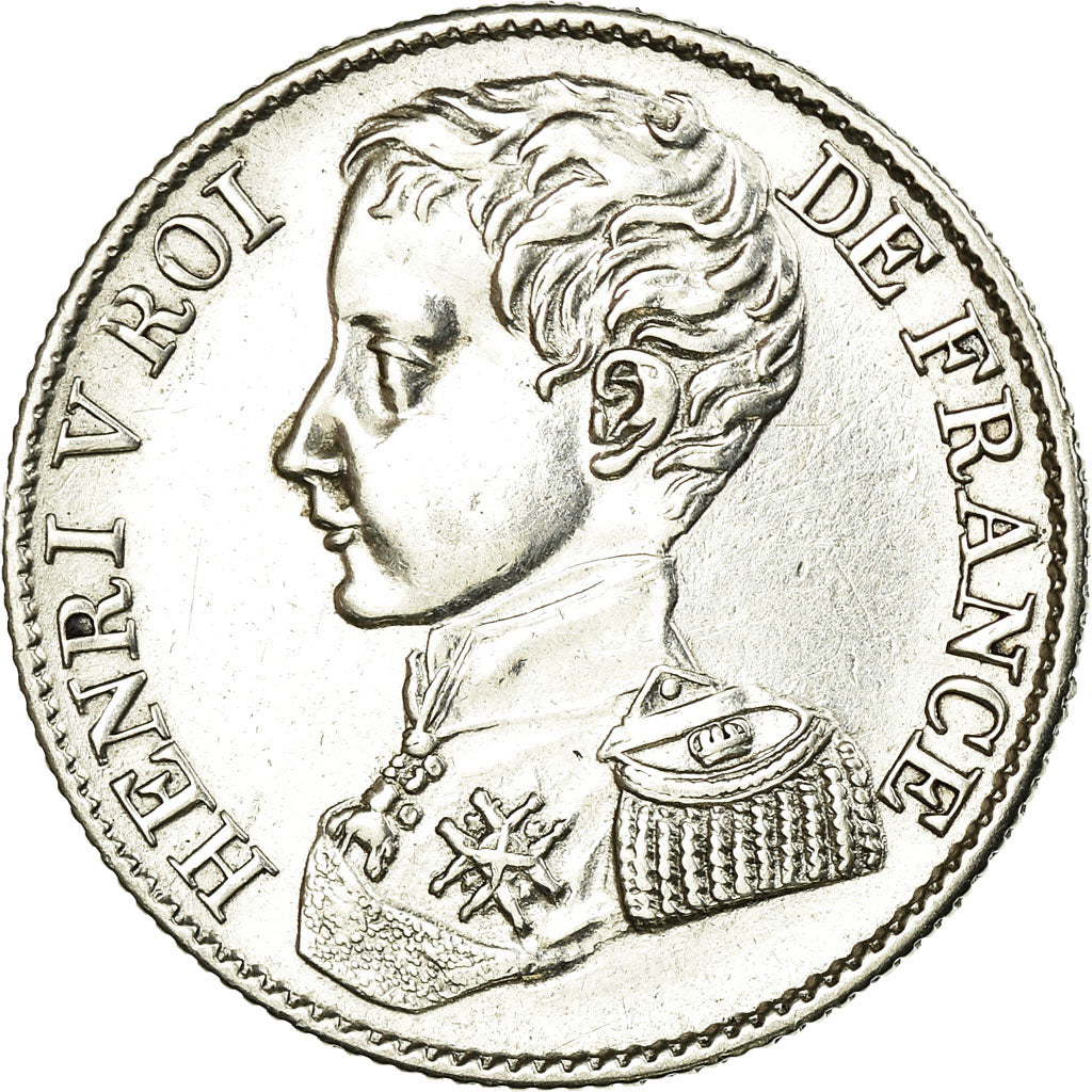 Munten, Frankrijk, Henri V, Franc, 1831, ZF+, Zilver, KM:28.2, Gadoury:451