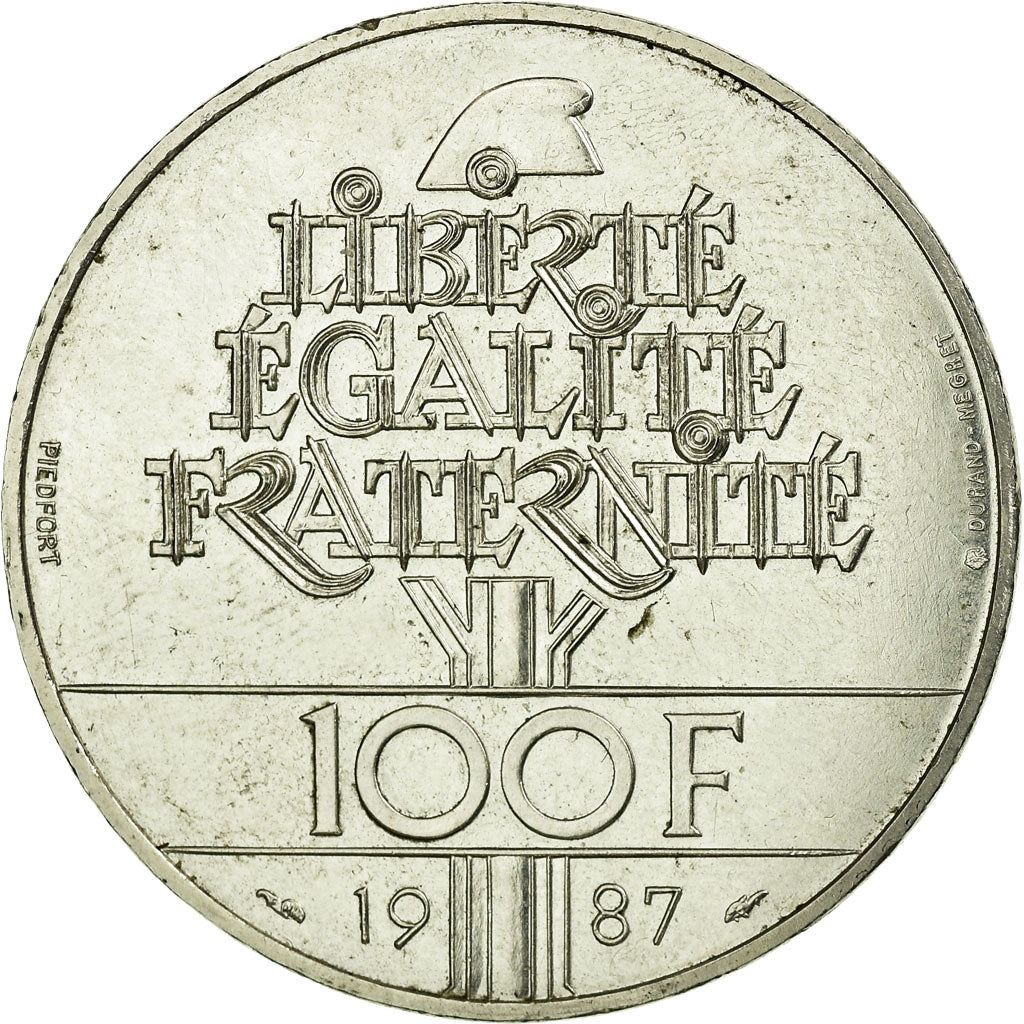 Coin, France, Lafayette, 100 Francs, 1987, Piéfort, MS(63), Silver, KM:P991a