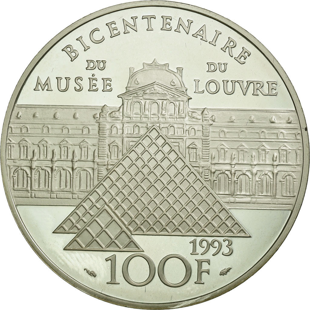 Coin, France, Vénus de Milo, 100 Francs, 1993, Paris, MS(63), Silver, KM:1020