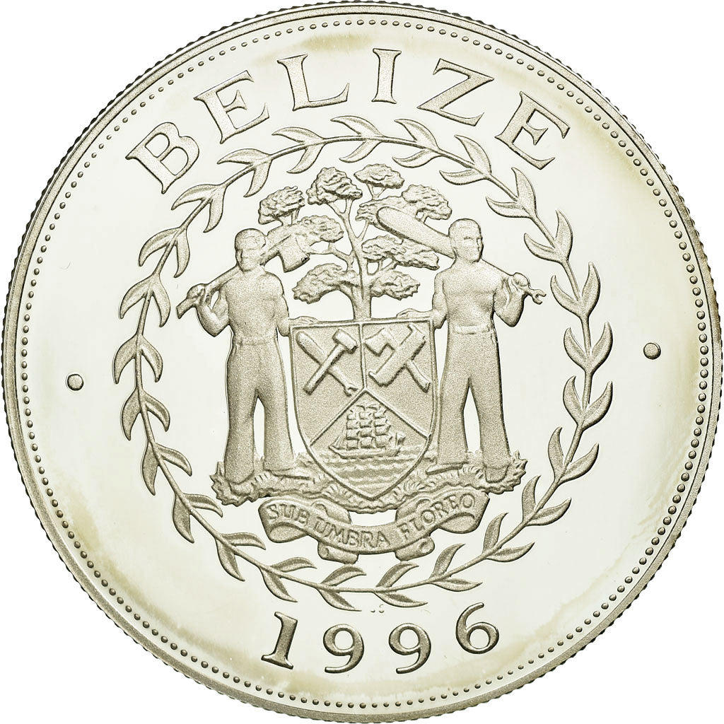 Moneta, Belize, Olympics, 10 Dollars, 1996, FDC, Argento, KM:127