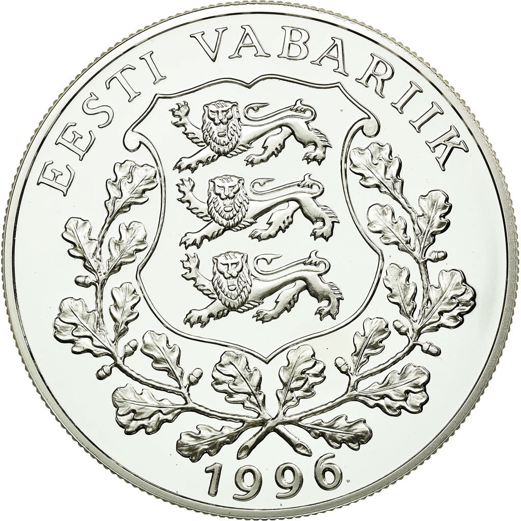 Coin, Estonia, Olympics, 100 Krooni, 1996, MS(65-70), Silver, KM:31