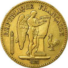 Moneta, Francia, Génie, 20 Francs, 1848, Paris, BB, Oro, KM:757, Gadoury:1032