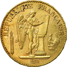 Moneda, Francia, Génie, 20 Francs, 1895, Paris, MBC+, Oro, KM:825, Gadoury:1063