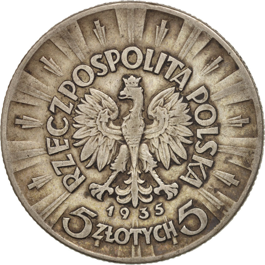 Poland, 5 Zlotych, 1935, Warsaw, Silver, KM:28